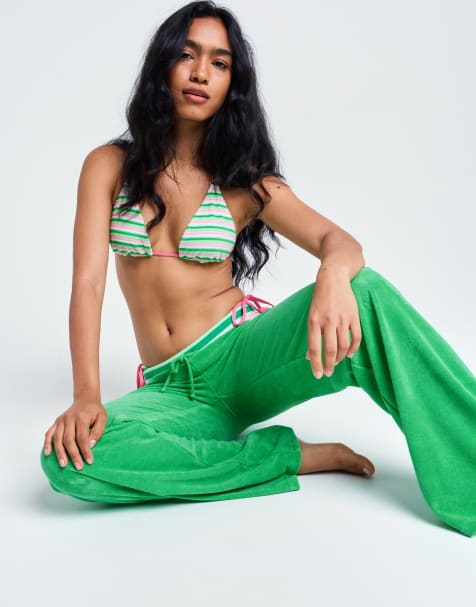 Roxy x Juicy Couture – Trainingshose aus Velours in Mittelgrün - view 1