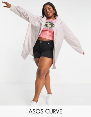 Розовато-лиловый шакет-дождевик ASOS DESIGN Curve-Фиолетовый цвет