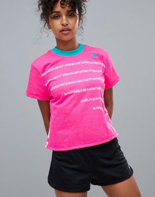 фото Розовая футболка adidas tennis-розовый adidas performance