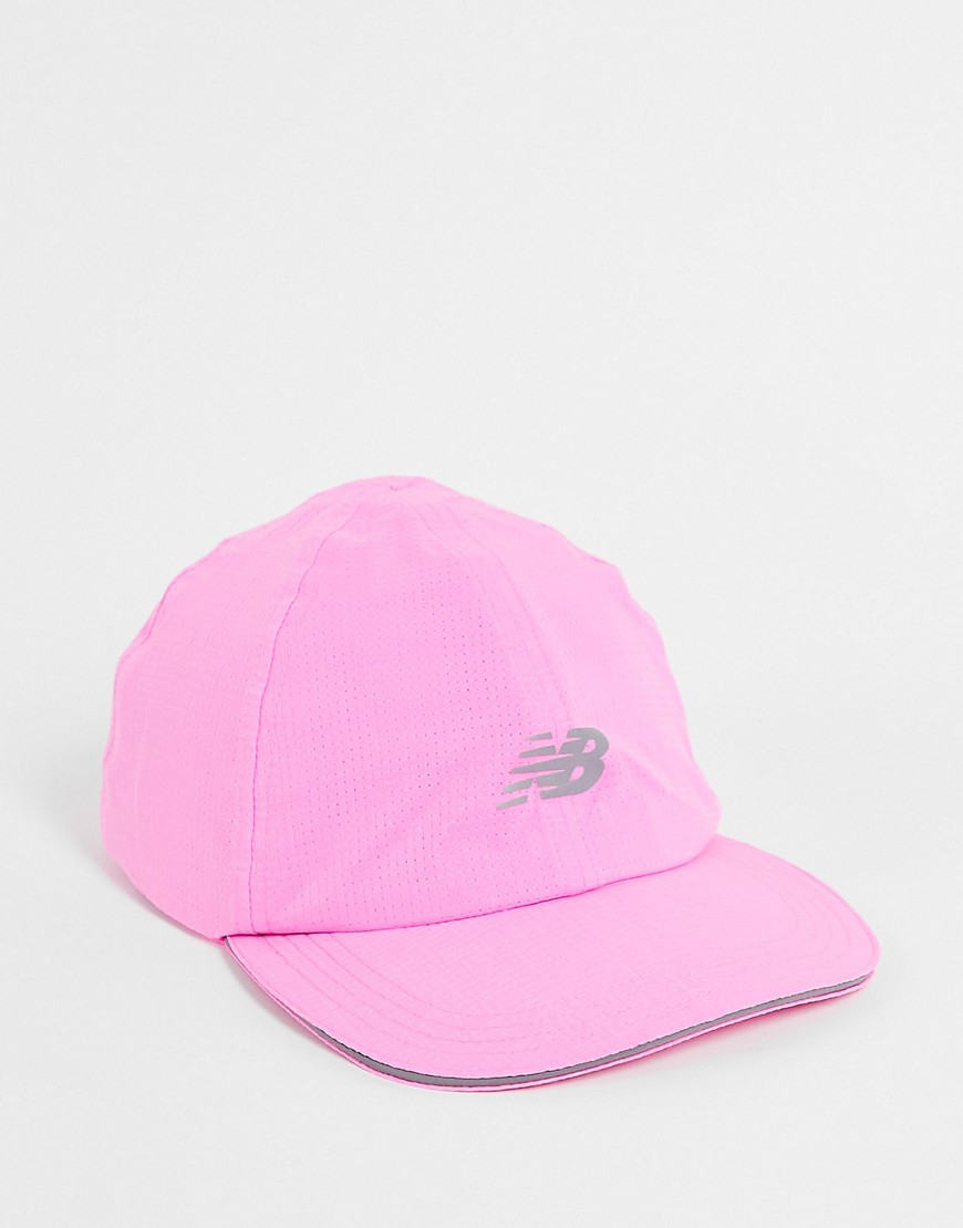 фото Розовая кепка унисекс с логотипом new balance running-розовый цвет
