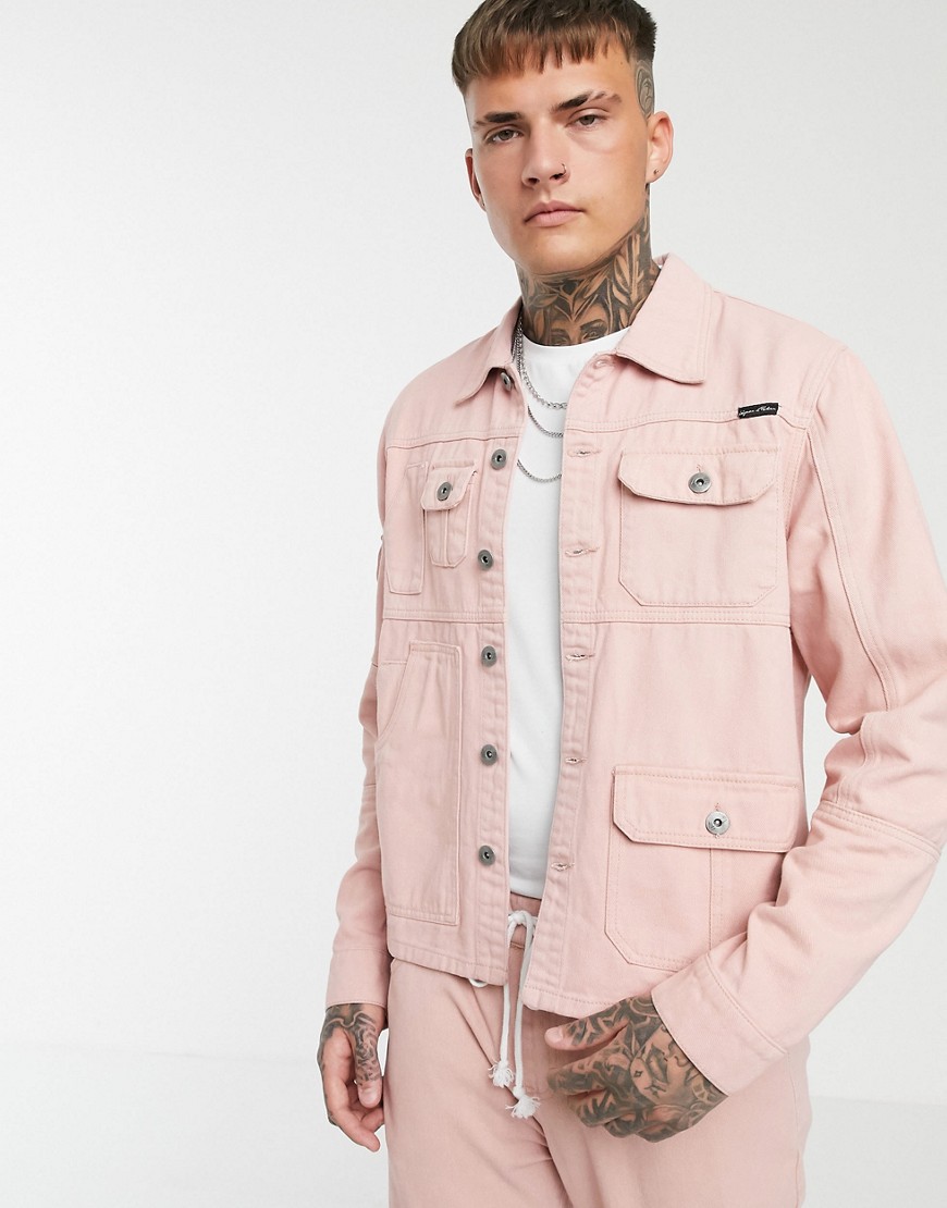 фото Розовая куртка в стиле милитари liquor n poker-розовый