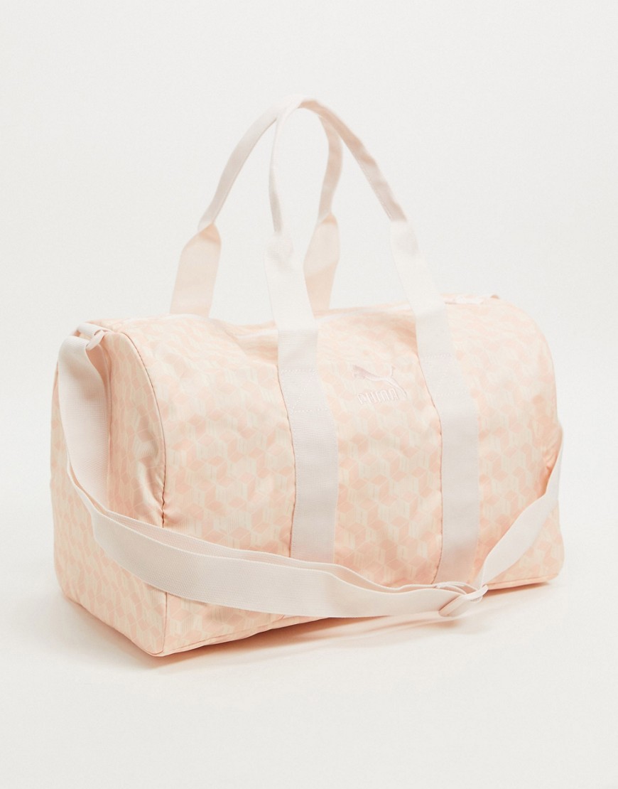 фото Розовая спортивная сумка со сплошным принтом puma-розовый цвет