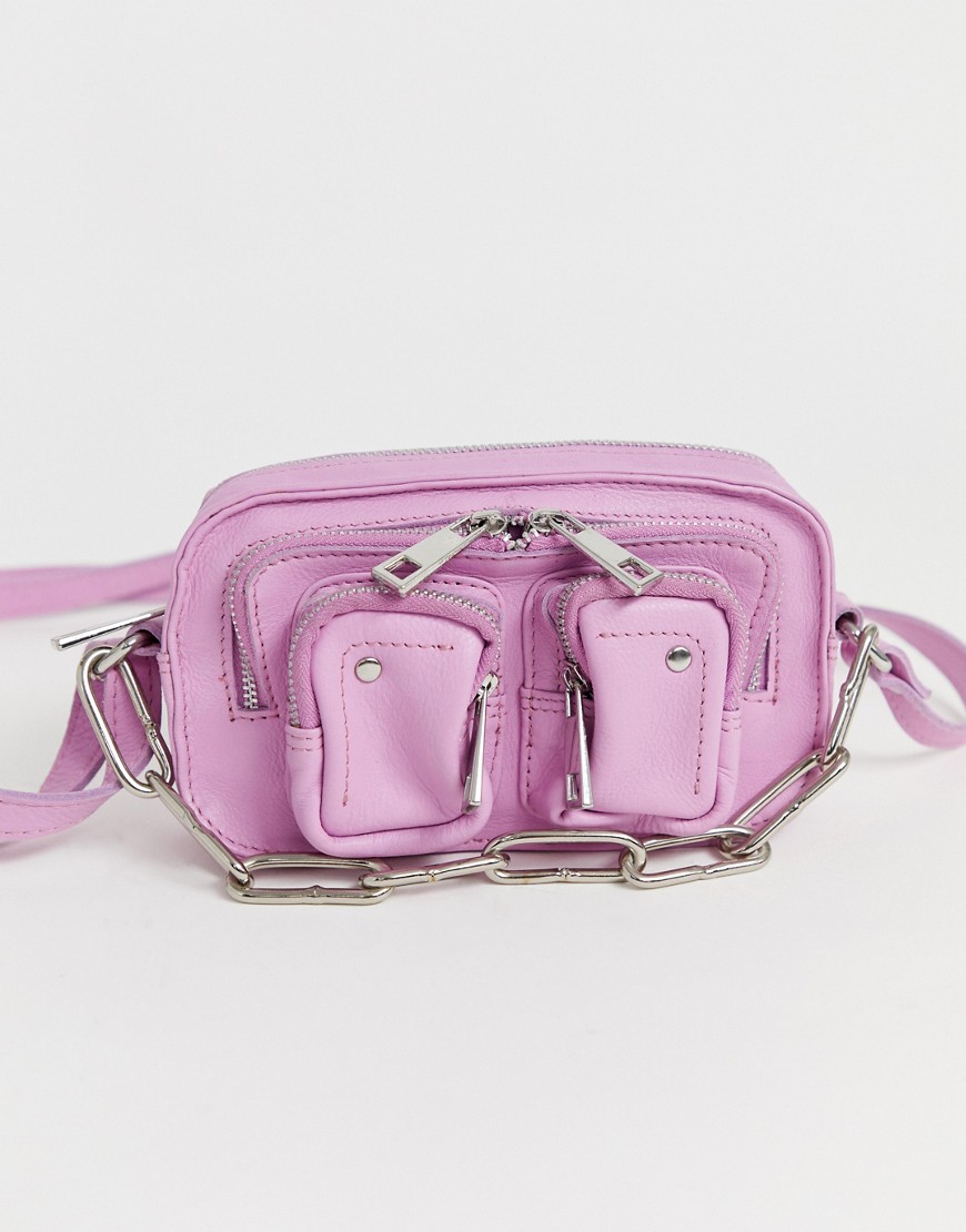 фото Розовая сумка через плечо nunoo helena-розовый