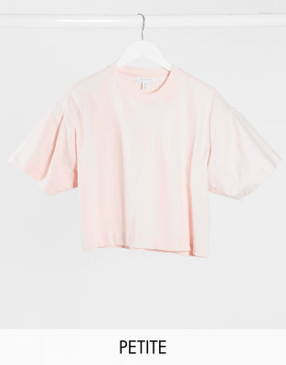 фото Розовая свободная футболка topshop petite-розовый