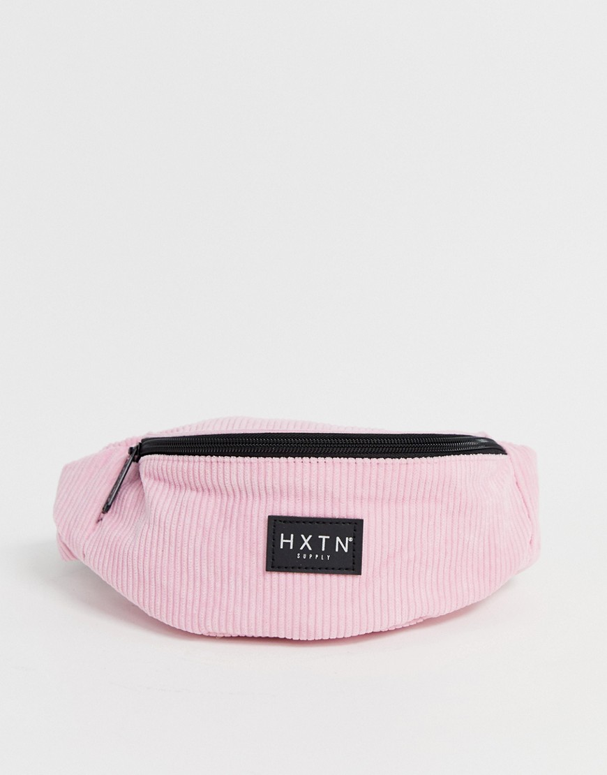 фото Розовая вельветовая сумка-кошелек на пояс hxtn-розовый spiral