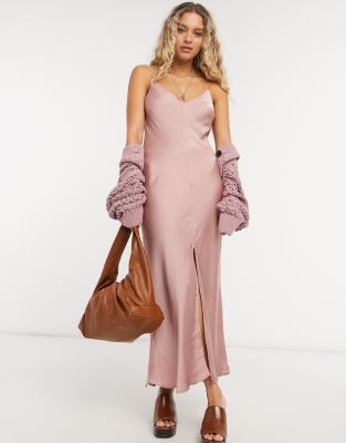 Дизайнерские платья Розовое платье-майка макси Free People Smoke & Mirrors-Розовый