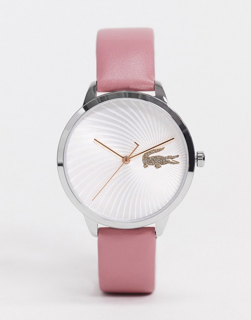 фото Розовые аналоговые кварцевые часы lacoste-розовый