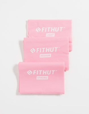 Аксессуары  Asos Розовые большие ленты-эспандеры Fithut - 3 шт.-Розовый цвет