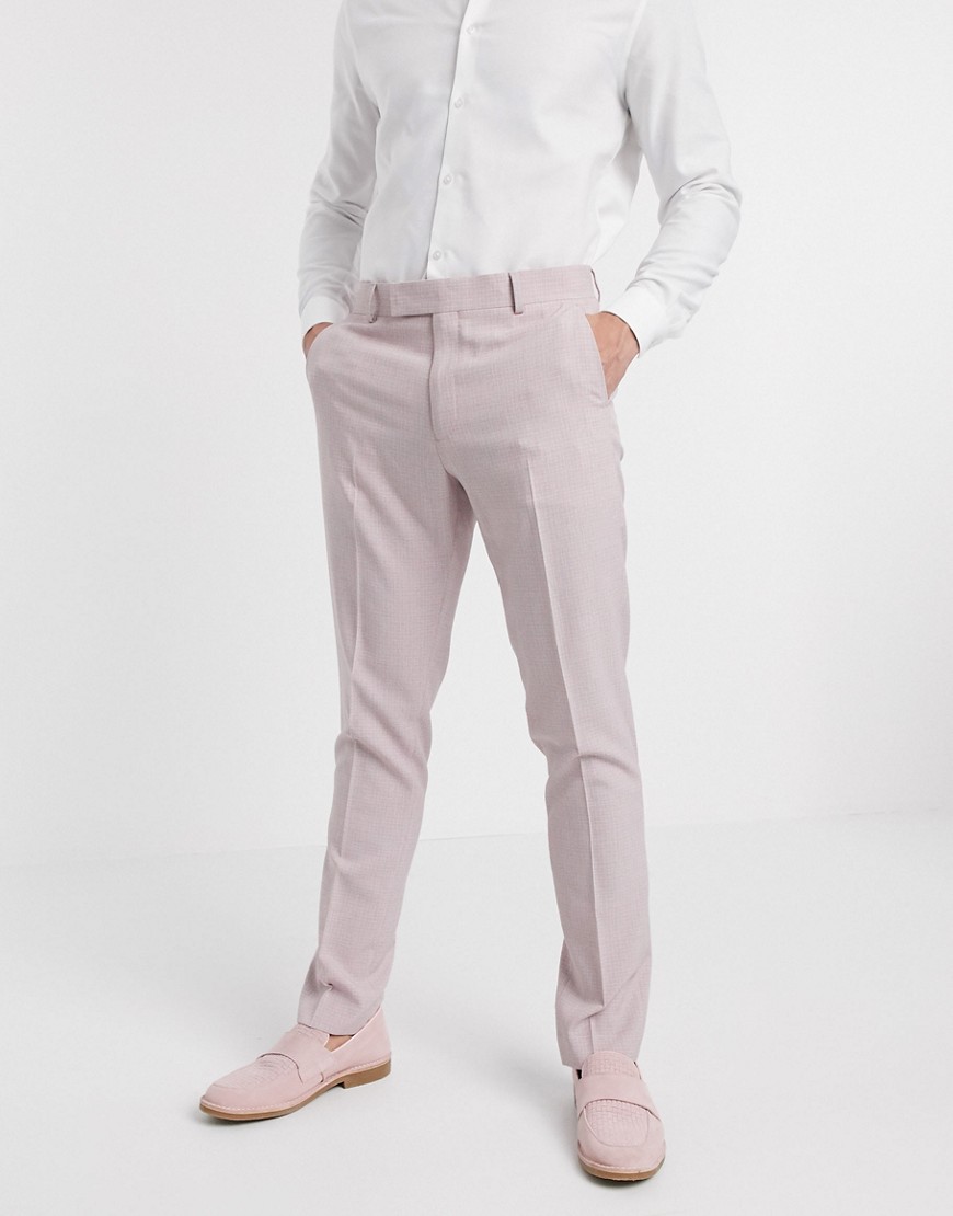 фото Розовые брюки скинни asos design wedding-розовый