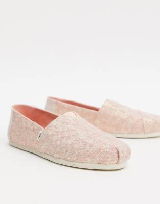 фото Розовые эспадрильи с блестками toms-розовый