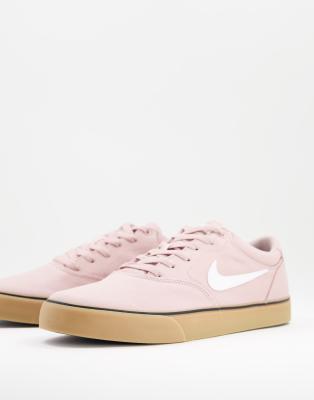 фото Розовые кроссовки из парусины nike sb chron 2 skate-розовый цвет