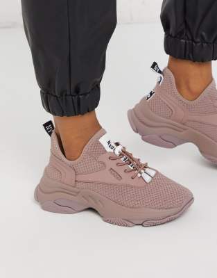  Розовые кроссовки на массивной подошве Steve Madden Match-Розовый цвет