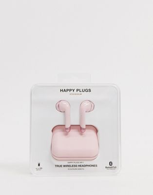 фото Розовые наушники-вкладыши happy plugs air 1-бесцветный