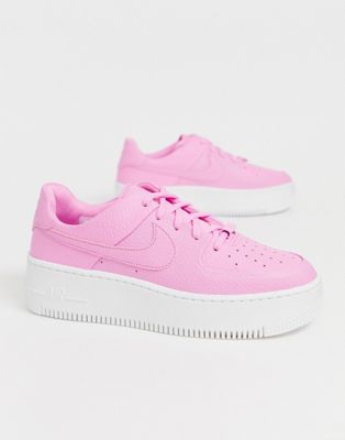 nike pink air force 1 sage low trainers