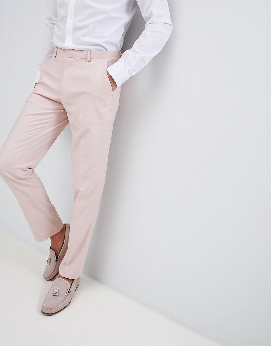 фото Розовые облегающие брюки asos design wedding-розовый
