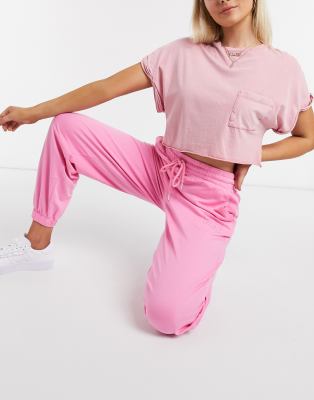 фото Розовые oversized-джоггеры из органического хлопка asos design-розовый