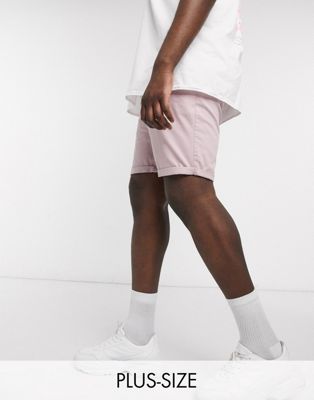 фото Розовые шорты чиносы new look plus-розовый