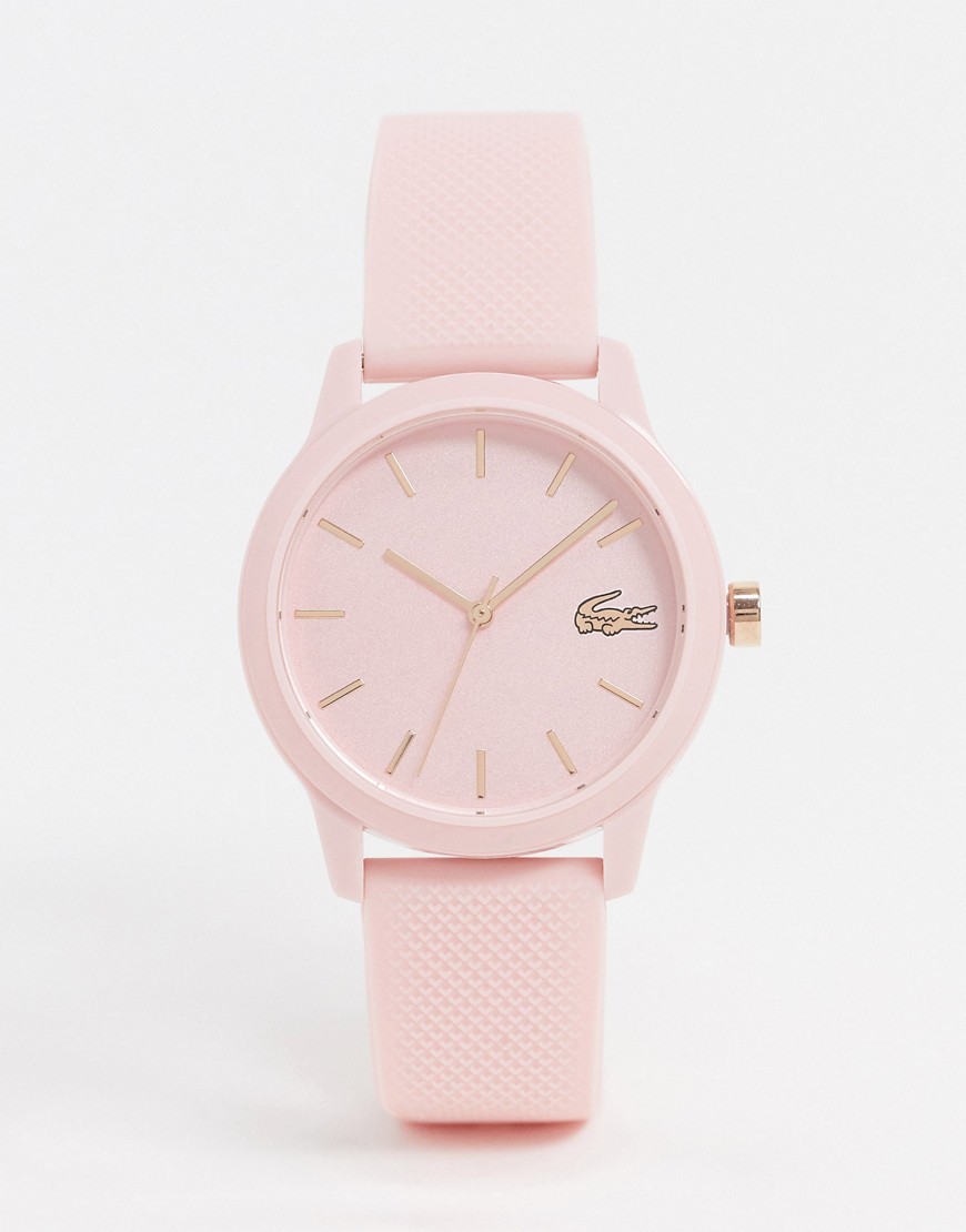 фото Розовые силиконовые часы lacoste 12.12-розовый