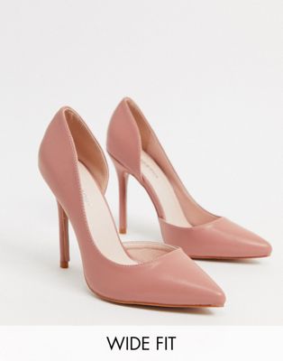 фото Розовые туфли-лодочки для широкой стопы glamorous-бежевый glamorous wide fit