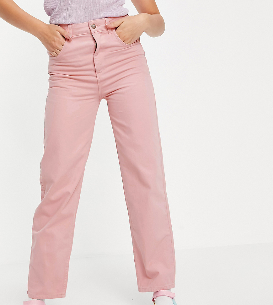 фото Розовые выбеленные джинсы мужского кроя в стиле 90-х reclaimed vintage inspired-розовый цвет