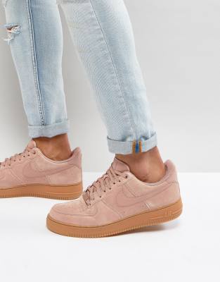nike air force 1 07 wildleder rot
