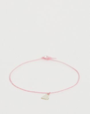 фото Розовый браслет с подвеской-сердцем dogeared \"keep it simple\