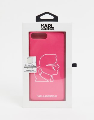 фото Розовый чехол для iphone 8 plus karl lagerfeld