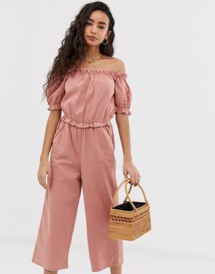 фото Розовый комбинезон с объемными рукавами miss selfridge petite