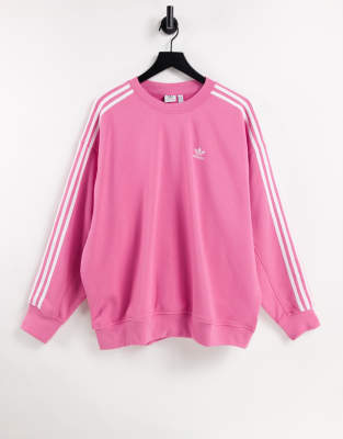 Cвитшоты Розовый oversized-свитшот с тремя полосками adidas Originals Adicolor-Розовый цвет