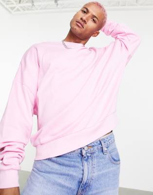 фото Розовый свитшот в стиле super oversized asos design-розовый цвет