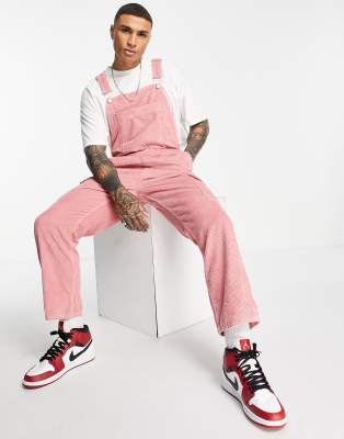  Розовый вельветовый комбинезон ASOS DESIGN-Розовый цвет