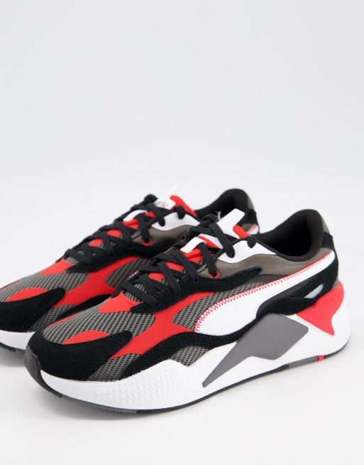 RS-X3 Twill AirMesh – Grå och svarta träningsskor