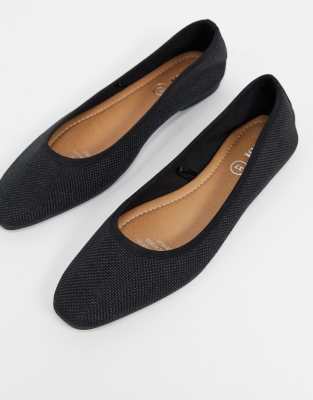 square toe ballet pumps