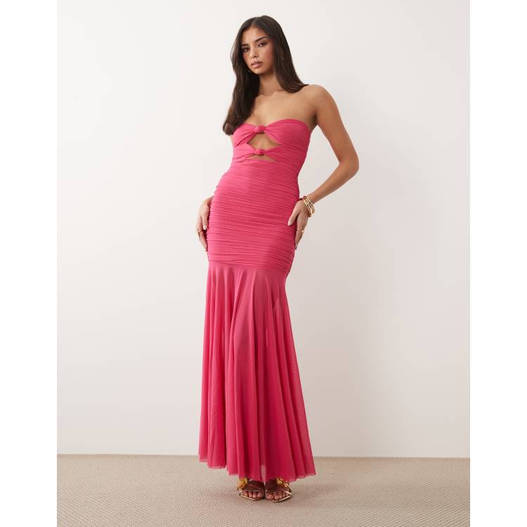 slim fit dress slacks Aveline Bustier Maxi Dress