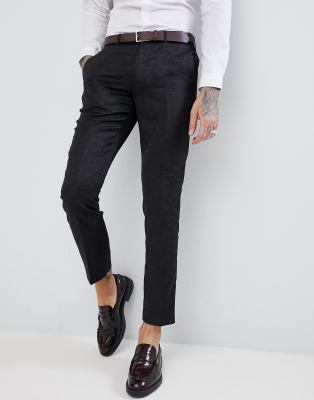 black skinny tuxedo pants
