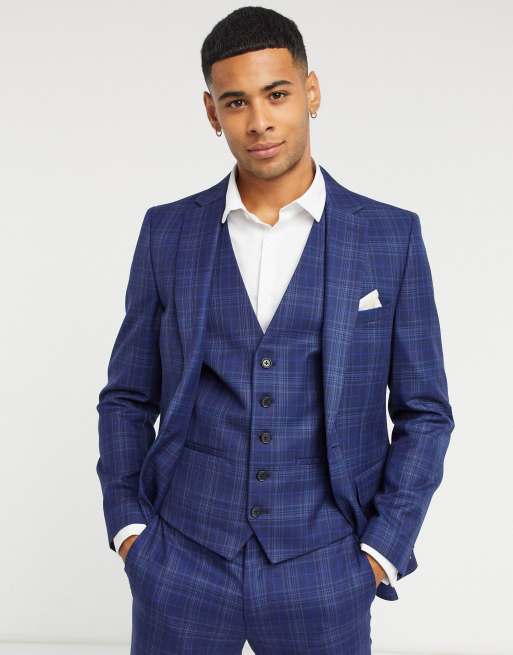 Rudie checked skinny fit suit navy, 2 of 4