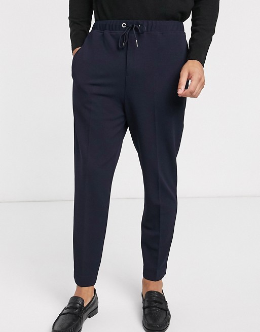 Rudie elasticated cropped tapered jersey trousers