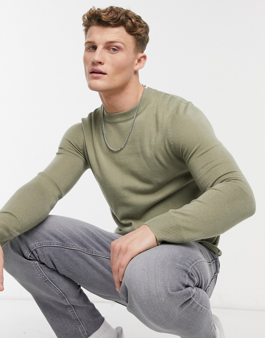 Rudie fitted crew neck sweater-Green