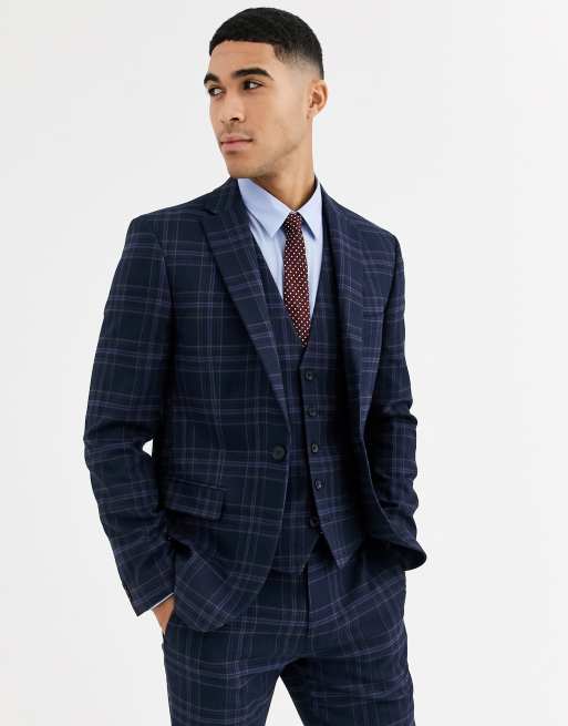 Rudie heritage check skinny fit suit jacket | ASOS