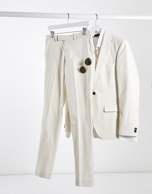 Rudie linen slim fit suit trousers