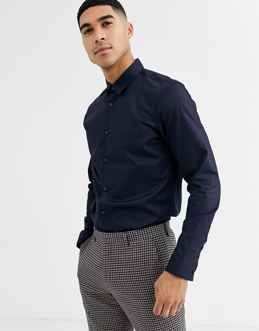 Rudie - Oxford-skjorte med lange ærmer-Marineblå