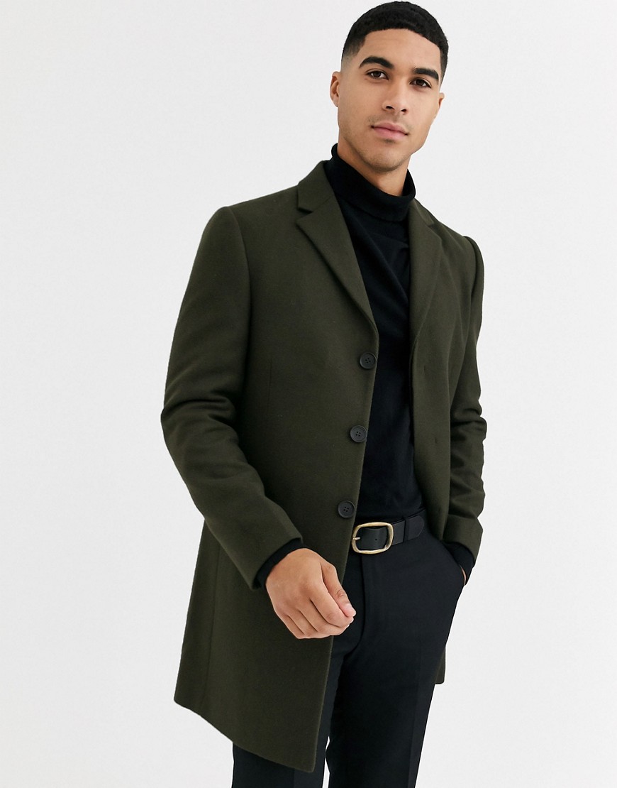 Rudie - Premium - Overfrakke i uldblanding-Grøn