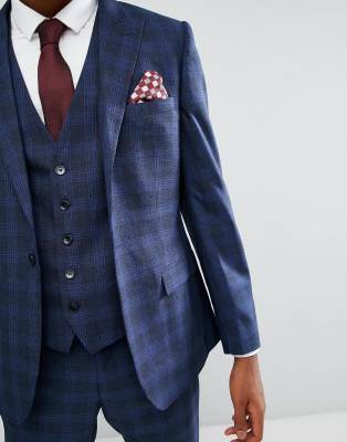 blue prince of wales check suit