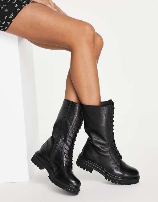 Bottes mi discount mollet noires femme