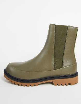 rule london -  – Chelsea-Gummistiefel in Khaki-Grün