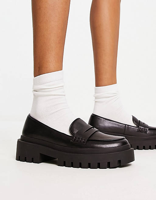 Rule London Exclusive Faith cleated loafters in black | ASOS