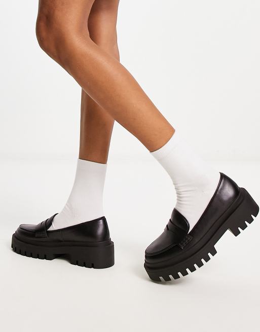 Rule London Exclusive Faith cleated loafters in black | ASOS