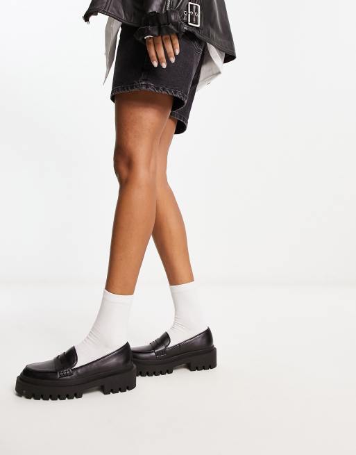 Rule London Exclusive Faith cleated loafters in black | ASOS