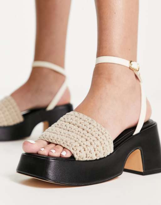 Platform best sale woven sandals