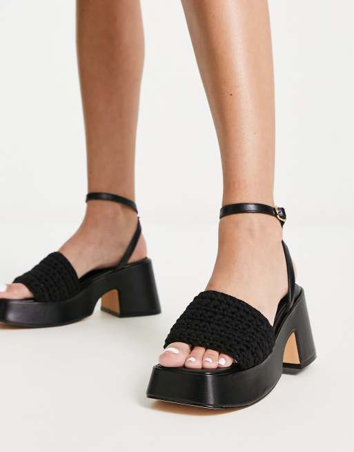 Woven platform sandals hot sale